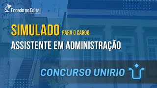 Questões para o cargo Assistente em Administração  Concurso UNIRIO [upl. by Enisamoht]