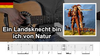 Ein Landsknecht bin ich von Natur  fingerstyle guitar TAB [upl. by Naitsirhc452]