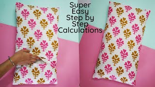 How to Sew an Envelope Pillow Cover  Simple Pillow Cover Tutorial for Beginners with Calculations [upl. by Barta]