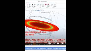 One dimensional Helmholtz coil simulation on COMSOL  Coil analysis COMSOL Simulation  COMSOL [upl. by Nidak]