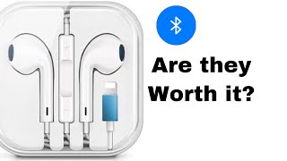 iPhone Wired Bluetooth Earphones Review  Apple earpods with lightning connector [upl. by Werra]