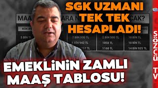 Yeni Emekli Maaş Farkı Tablosu SGK Uzmanı Hesaplayarak Anlattı Kök Maaş Detayı [upl. by Nohsram324]