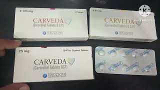 Carveda 3125mg Tablet UsesCarveda 625mg Tablet UsesCarveda 125mg TabletCarveda 25mgCarvedilol [upl. by Aicul639]