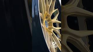 Brused matte frozen gold twopiece forged wheelsforgedwheels forgedrims wheels cars rim [upl. by Synn264]