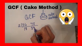 Find the GCF  Cake Method [upl. by Noimad]