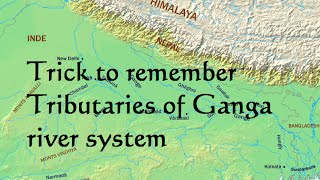 Trick to remember Tributaries of Ganga River [upl. by Wanids]