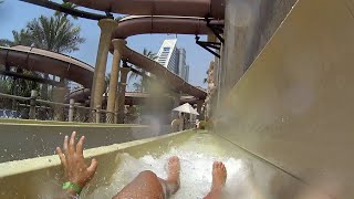 Scary Giant Jumeirah Sceirah Slide at Wild Wadi Waterpark [upl. by Ellinehc]