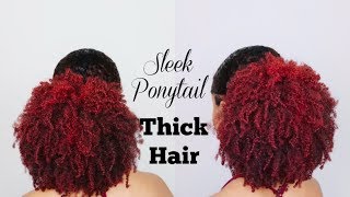 Sleek Low Ponytail on Dry Hair  Type 4 Natural Hair [upl. by Valtin]