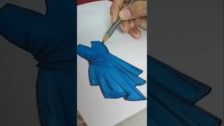 How to draw dress  Fashion gown  drapes and folds satisfying drawing tutorial artist [upl. by Alejna476]