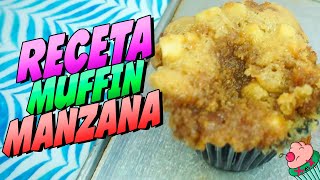 Receta Muffins Crujientes De Manzana Fácil Y Rápido [upl. by Ainekahs]