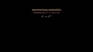 a a la cero es uno Matemáticas fácil explicación rápida matematicabasica matematicas numeros [upl. by Dita337]