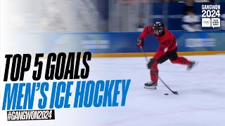 Top 5 Goals  Mens Ice Hockey Day 3  Gangwon 2024 [upl. by Tumer]