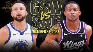 Golden State Warriors vs Sacramento Kings Full Game Highlights  October 27 2023  FreeDawkins [upl. by Adoc95]