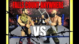 JOHNNY GARGANO VS TOMMASO CIAMPA  FALLS COUNT ANYWHERE WWE Figure Stop Motion [upl. by Colver415]