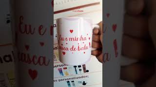 Caneca personalizada com tema quotEu e Casca de Balaquot canecaspersonalizadas shorts [upl. by Yssac]