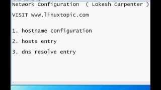 basic network configuration  hostname  resolve and hosts in linux hindi [upl. by Nellek]