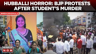 Hubbali Neha Murder News  BJP’s State Unit Stage Massive Protest  Karnataka Bandh Today [upl. by Avelin]