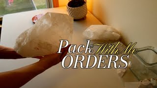 Pack Crystal Orders With Me 💎 HUGE Quartz Point Edition 😁 [upl. by Anot]