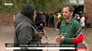 Cape Town Weather I Strong winds destroy over 500 structures in the Strand Helderberg areas [upl. by Kuth348]