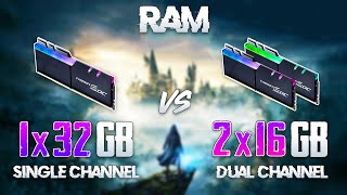 1x32GB vs 2x16GB  How Many RAM Modules are Better for DDR5 [upl. by Ardnek]