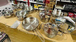 Korkmaz Turkey 9pcs Steel Cookware Set [upl. by Ymorej392]