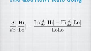 Quotient Rule Song [upl. by Aniretac]