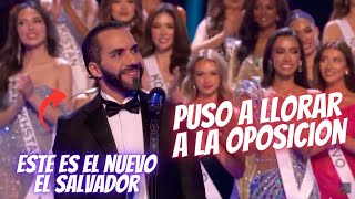 Bukele Puso a Llorar a la Oposicion en su Mensaje en Miss Universo visto por 500 Millones Personas [upl. by Dermot]