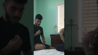 CHOKING PRANK ON BOYFRIEND CUTE REACTION shorts prank couples [upl. by Akinna]