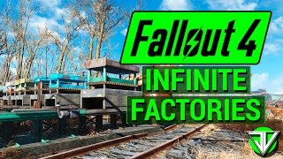 FALLOUT 4 Build INFINITE FACTORIES with Manufacturing Extended Best Contraptions DLC Mod [upl. by Maise]