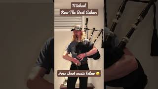 Michael Row The Boat Ashore on the Bagpipes FREE Bagpipe Sheet Music [upl. by Rotberg]