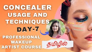 Concealer Usage and Techniques in தமிழ்  Day  7  Professional Makeup Artist Course [upl. by Aiva]