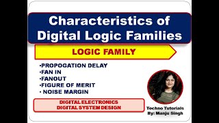 U5L2  Characteristic of Logic families I Noise margin  Propagation Delay Noise Immunity  FAN OUT [upl. by Stiruc]