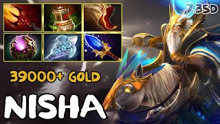 Keeper of the Light Mid lane  39000 gold  Nisha  735d  Immortal Dota 2 Pro Plays [upl. by Madox911]