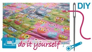 DIY  Patchwork Decke und Kissen selber nähen  Patchworken für Nähanfänger [upl. by Luna]