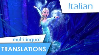 Let it go Italian Lyrics amp multiTranslation [upl. by Lirret]