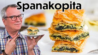 Homemade Spanakopita Greek Spinach Pie is INCREDIBLE [upl. by Uile]