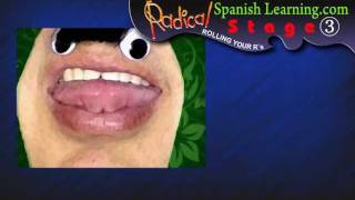 Learn Spanish  How to Roll your rs  4 Steps Tutorial  RR Alveolar Trill pronunciation 480p [upl. by Courtenay]