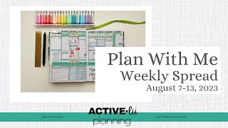 Plan With Me  Passion Planner Weekly Spread  August 713 2023 [upl. by Ailadgim]