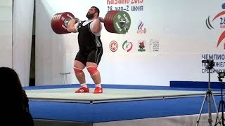 THE INCREDIBLE HULK Chingiz Mogushkow 105 kg Clean and Jerk  Weightlifting Championship [upl. by Garibull]