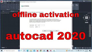 Offline Activation Autocad 2020 [upl. by Elak910]