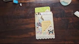 Day 3 Fold junkjournaljuly2024 Quad pocket junk journal removable ephemera [upl. by Elish815]