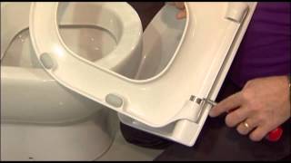 How to change the soft close cylinders on a Pressalit toilet seat [upl. by Nahgrom]