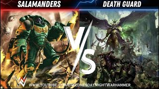 Salamanders VS Death Guard Warhammer 40k Battle Report [upl. by Harl]