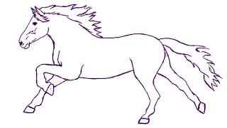 How to Draw a Horse Step by Step  Draw a Horse Easily for Kids  Draw a Horse for Beginners [upl. by Biddy]