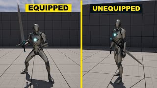 EquipUnequip Weapon Tutorial Unreal Engine 5 [upl. by Oram]