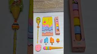 Best school supplies stationery collection icecream diary pen eraser back to school stationery [upl. by Alana]