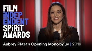 Aubrey Plazas Opening Monologue at the 2019 Film Independent Spirit Awards [upl. by Odlavso326]