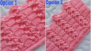 Motivos y Puntadas a Crochet TutorialMuestra 22 En Un Solo Tejido Dos Aplicaciones de Puntos [upl. by Dorahs]