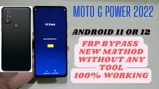 Moto G Power 2022 Frp Bypass New Final Mathod 2024 [upl. by Hamon]