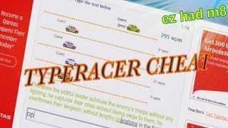 HOW TO CHEAT ON TYPERACER IN 2 MINUTES [upl. by Briny580]